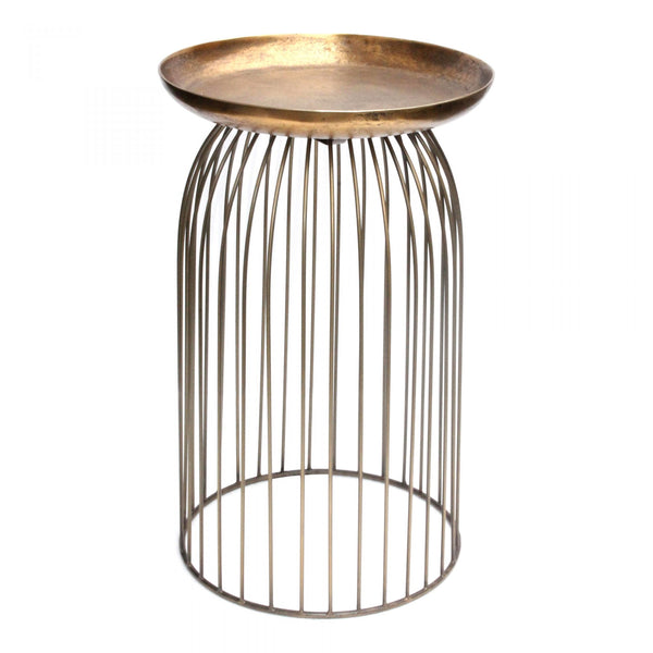 AVIARY ACCENT TABLE - ANTIQUE BRASS